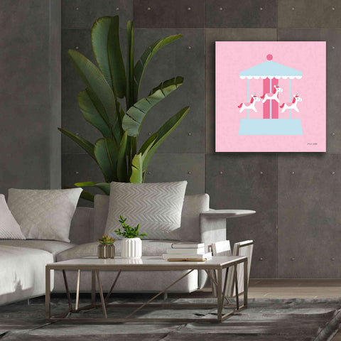 Image of 'Merry Go Round' by Ann Kelle Designs, Canvas Wall Art,37 x 37