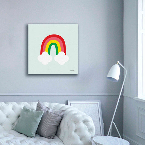 Image of 'Bright Rainbow I' by Ann Kelle Designs, Canvas Wall Art,37 x 37
