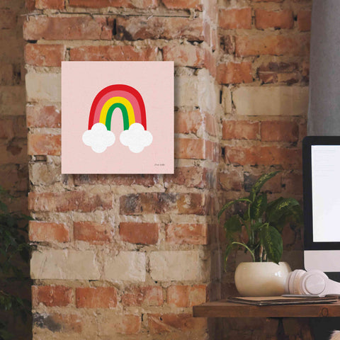 Image of 'Bright Rainbow II' by Ann Kelle Designs, Canvas Wall Art,12 x 12