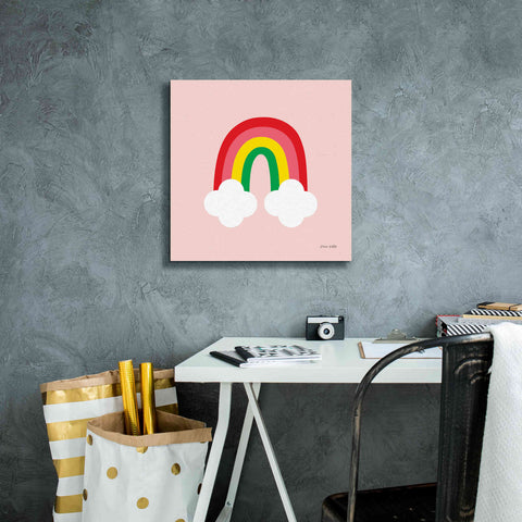 Image of 'Bright Rainbow II' by Ann Kelle Designs, Canvas Wall Art,18 x 18