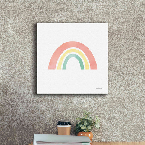 Image of 'Pastel Rainbow I' by Ann Kelle Designs, Canvas Wall Art,18 x 18