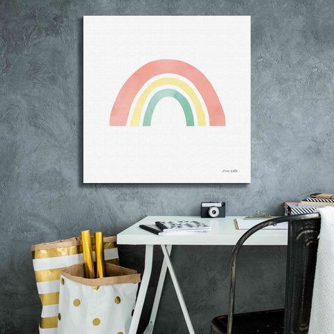 Image of 'Pastel Rainbow I' by Ann Kelle Designs, Canvas Wall Art,26 x 26