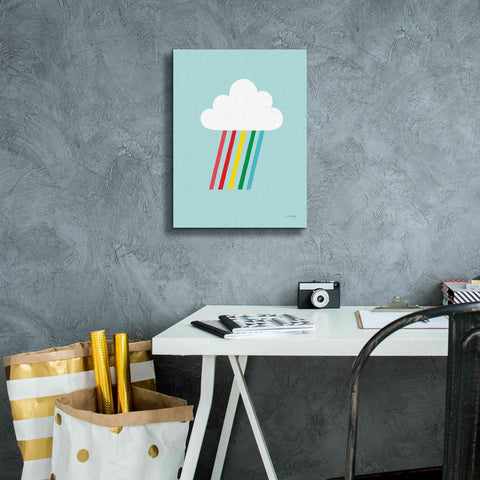 Image of 'Rainbow Rays II' by Ann Kelle Designs, Canvas Wall Art,12 x 16