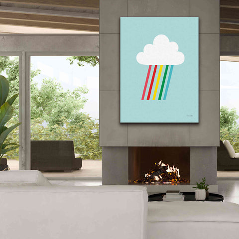 Image of 'Rainbow Rays II' by Ann Kelle Designs, Canvas Wall Art,40 x 54