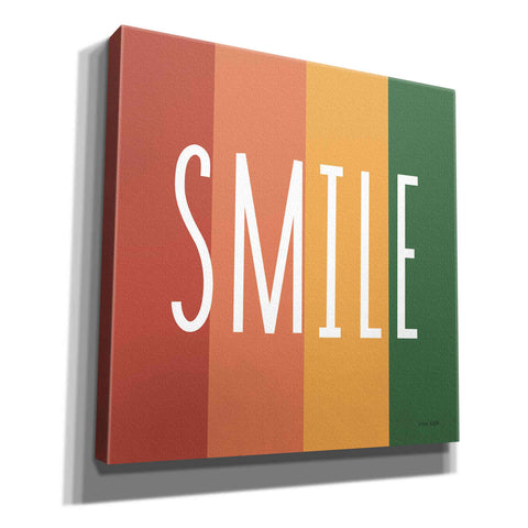 Image of 'Smile Rainbow Retro' by Ann Kelle Designs, Canvas Wall Art,12x12x1.1x0,18x18x1.1x0,26x26x1.74x0,37x37x1.74x0
