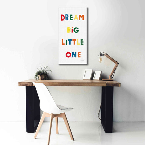 Image of 'Dream Big Little One Bright' by Ann Kelle Designs, Canvas Wall Art,20 x 40