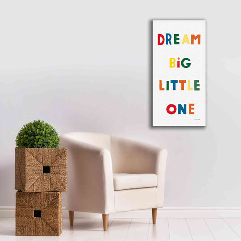 Image of 'Dream Big Little One Bright' by Ann Kelle Designs, Canvas Wall Art,20 x 40