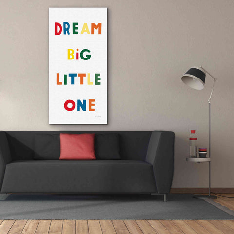 Image of 'Dream Big Little One Bright' by Ann Kelle Designs, Canvas Wall Art,30 x 60