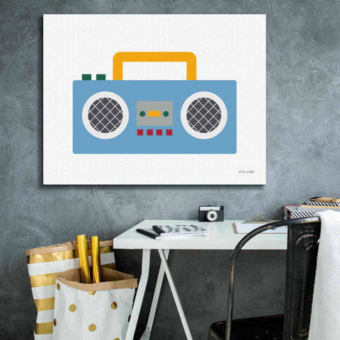 Image of 'Retro Boombox' by Ann Kelle Designs, Canvas Wall Art,34 x 26