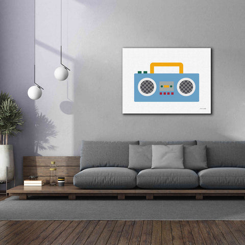Image of 'Retro Boombox' by Ann Kelle Designs, Canvas Wall Art,54 x 40