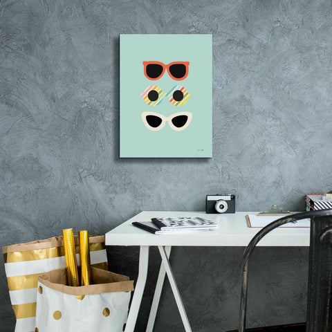 Image of 'Glamour Sunglasses' by Ann Kelle Designs, Canvas Wall Art,12 x 16