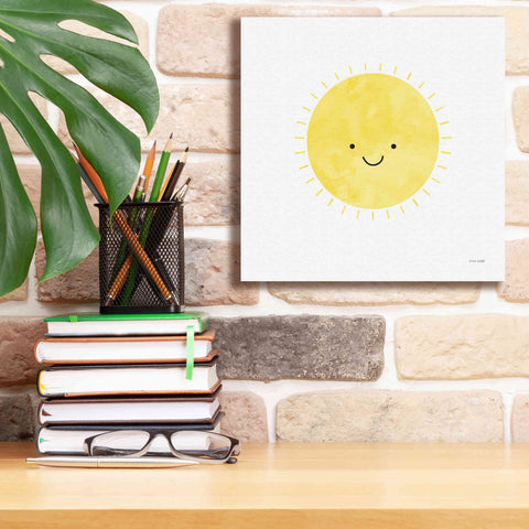 Image of 'Sunny Smile Days' by Ann Kelle Designs, Canvas Wall Art,12 x 12
