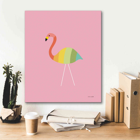 Image of 'Flamingo Colors' by Ann Kelle Designs, Canvas Wall Art,20 x 24