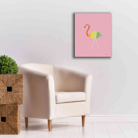Image of 'Flamingo Colors' by Ann Kelle Designs, Canvas Wall Art,20 x 24