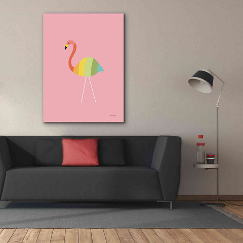 Image of 'Flamingo Colors' by Ann Kelle Designs, Canvas Wall Art,40 x 54