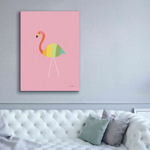 Image of 'Flamingo Colors' by Ann Kelle Designs, Canvas Wall Art,40 x 54