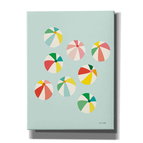 Image of 'Beach Umbrellas' by Ann Kelle Designs, Canvas Wall Art,12x16x1.1x0,20x24x1.1x0,26x30x1.74x0,40x54x1.74x0