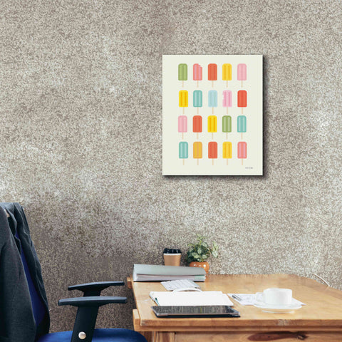 Image of 'Colorful Popsicles' by Ann Kelle Designs, Canvas Wall Art,20 x 24
