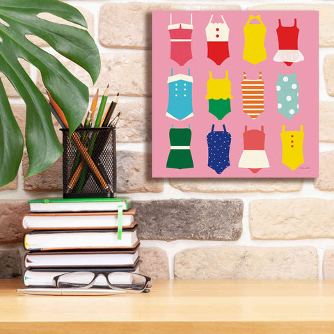 Image of 'Bathing Suits Galore' by Ann Kelle Designs, Canvas Wall Art,12 x 12