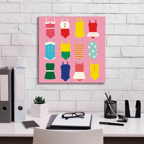 Image of 'Bathing Suits Galore' by Ann Kelle Designs, Canvas Wall Art,18 x 18