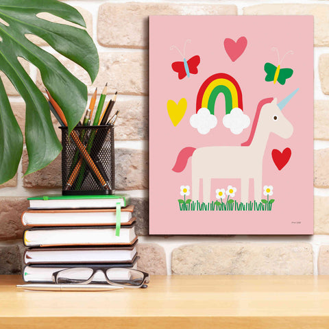 Image of 'Unicorn Fun I' by Ann Kelle Designs, Canvas Wall Art,12 x 16