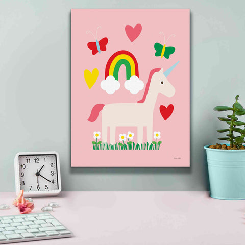 Image of 'Unicorn Fun I' by Ann Kelle Designs, Canvas Wall Art,12 x 16