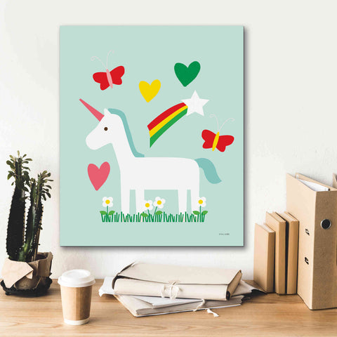 Image of 'Unicorn Fun II' by Ann Kelle Designs, Canvas Wall Art,20 x 24