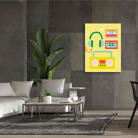 Image of 'Lets Listen to Music II' by Ann Kelle Designs, Canvas Wall Art,40 x 54