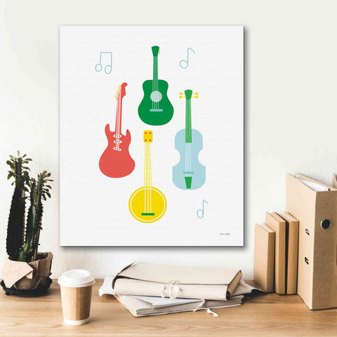 Image of 'Lets Listen to Music IV' by Ann Kelle Designs, Canvas Wall Art,20 x 24