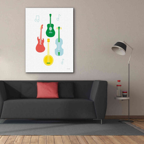 Image of 'Lets Listen to Music IV' by Ann Kelle Designs, Canvas Wall Art,40 x 54
