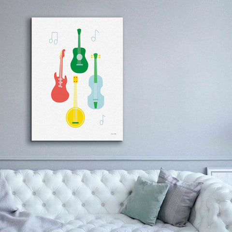 Image of 'Lets Listen to Music IV' by Ann Kelle Designs, Canvas Wall Art,40 x 54