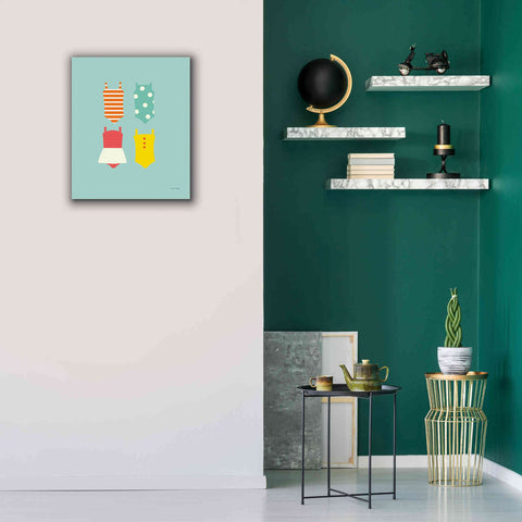 Image of 'Bahting Suits Galore II Blue' by Ann Kelle Designs, Canvas Wall Art,20 x 24