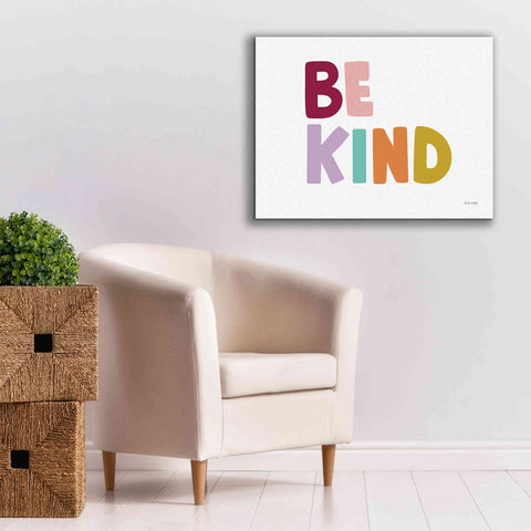 Image of 'Be Kind Pastel' by Ann Kelle Designs, Canvas Wall Art,34 x 26