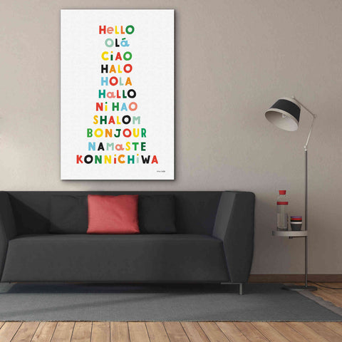 Image of 'Language of Hellos' by Ann Kelle Designs, Canvas Wall Art,40 x 60