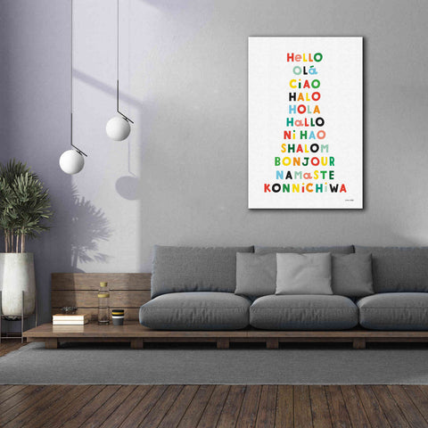 Image of 'Language of Hellos' by Ann Kelle Designs, Canvas Wall Art,40 x 60