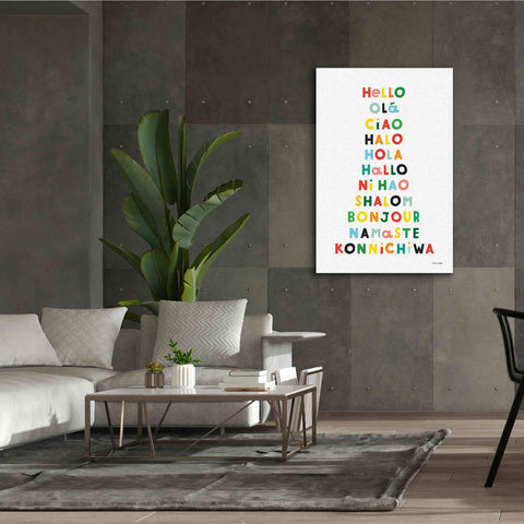 Image of 'Language of Hellos' by Ann Kelle Designs, Canvas Wall Art,40 x 60