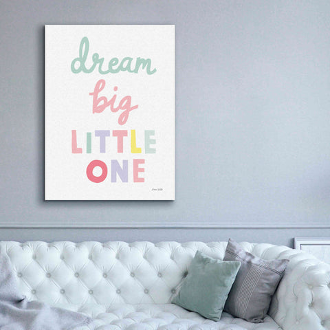 Image of 'Dream Big Little One Cursive' by Ann Kelle Designs, Canvas Wall Art,40 x 54