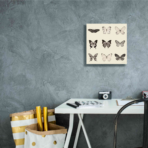 Image of 'Butterfly BW 9 Patch' by Debra Van Swearingen, Canvas Wall Art,12 x 12