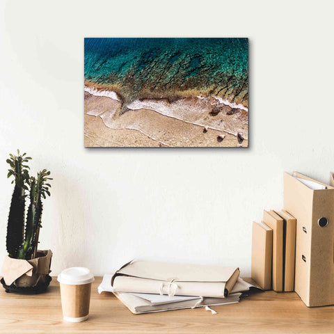 Image of 'Sand and Sea' by Debra Van Swearingen, Canvas Wall Art,18 x 12