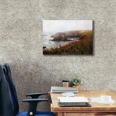 Image of 'Lighthouse Fog' by Debra Van Swearingen, Canvas Wall Art,26 x 18