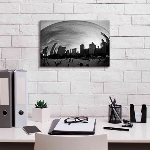 Image of 'The Bean Chicago BW' by Debra Van Swearingen, Canvas Wall Art,18 x 12