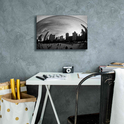 Image of 'The Bean Chicago BW' by Debra Van Swearingen, Canvas Wall Art,18 x 12