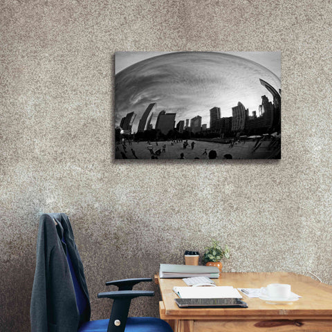 Image of 'The Bean Chicago BW' by Debra Van Swearingen, Canvas Wall Art,40 x 26