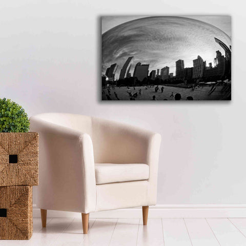 Image of 'The Bean Chicago BW' by Debra Van Swearingen, Canvas Wall Art,40 x 26