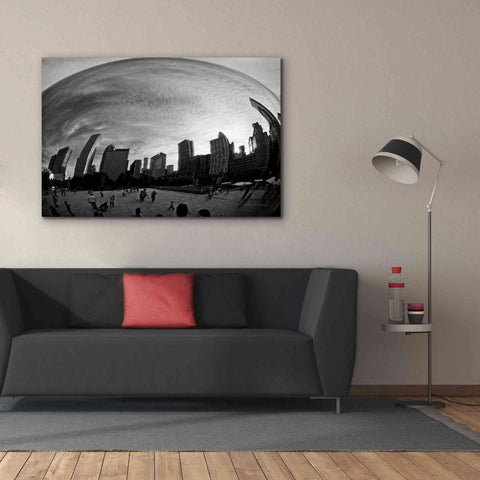 Image of 'The Bean Chicago BW' by Debra Van Swearingen, Canvas Wall Art,60 x 40