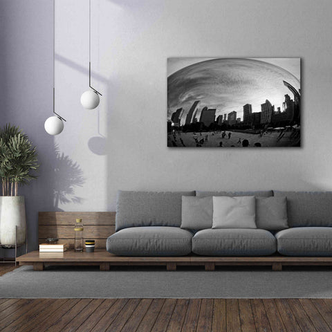 Image of 'The Bean Chicago BW' by Debra Van Swearingen, Canvas Wall Art,60 x 40