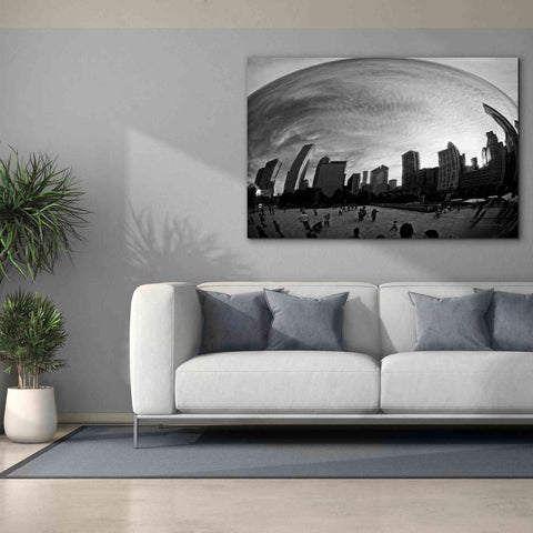 Image of 'The Bean Chicago BW' by Debra Van Swearingen, Canvas Wall Art,60 x 40