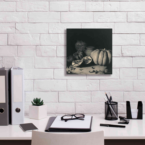 Image of 'Pumpkin and Pomegranate' by Debra Van Swearingen, Canvas Wall Art,12 x 12