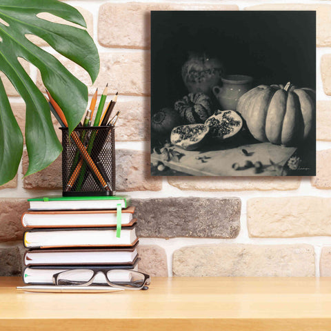 Image of 'Pumpkin and Pomegranate' by Debra Van Swearingen, Canvas Wall Art,12 x 12