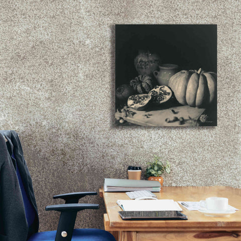 Image of 'Pumpkin and Pomegranate' by Debra Van Swearingen, Canvas Wall Art,26 x 26